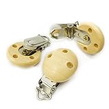 10pc Wood Natural Charm Baby Pacifier Clip Charm Antique Baby Teether Toys