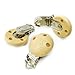 10pc Wood Natural Charm Baby Pacifier Clip Charm Antique Baby Teether Toys