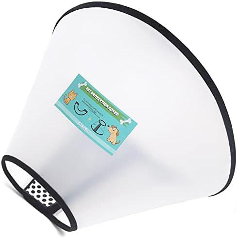 GLADOG Soft Dog Cone Collar, 3 PCS (for Right Size) Flexible Plastic Cone for Dogs After Surgery, Dog Recovery Collar, Adjustable E-Collar for Large/Medium/Small Dogs Cat, Comfy Elizabethan Collar
