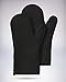 Gorilla Grip Premium Silicone Non Slip Oven Mitt Set, Soft Flexible Oven Gloves, Professional Heat Resistant Kitchen Cooking Mitts, Protect Hands from Hot Surfaces, Black, Set of Oven Mitts.