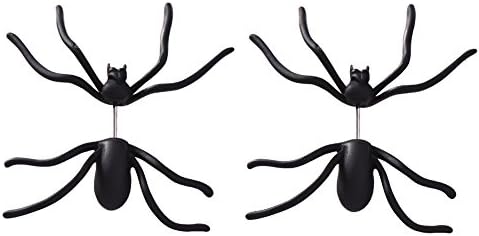 OUDUO Women's Black Spider Earrings Studs