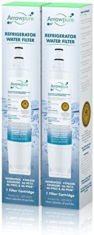 Arrowpure Refrigerator Water Filter Replacement for PUR W10186668, Whirlpool 4396508, 4396510, EDR5RXD1, NLC240V, EveryDrop Filter 5, 2 Pack
