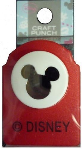 Red Paper Punch of Mickey Mouse in 3 Circles