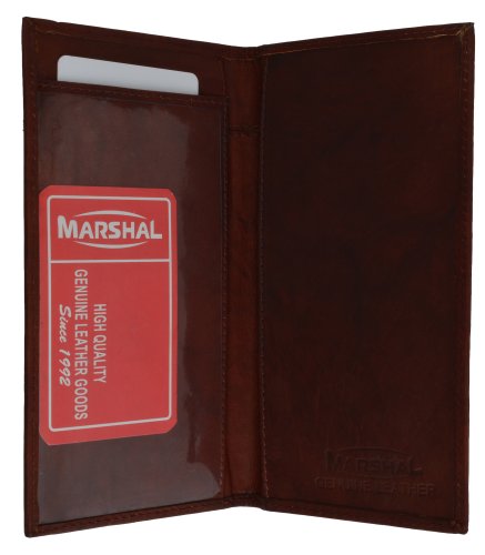 Marshal Wallet Plain Checkbook Cover (Burgundy)