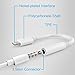 Apple iPhone 7 Audio Adapter iOS 10.3 Buddys - Lightning to 3.5mm Female Headphone Jack Adapter for iPhone 7/iPhone 7 Plus - [2 Pack] (White) [Not compatible with iPhone X/8/8 Plus]