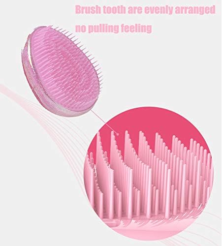 VinBee Detangler Hair Brush for Women Girls and Kids Mini Hairbrush for Wet & Dry Hair Comb Compact-Travel Brush Hair-Kids Hair Brush(Starry sky pink) - Image 5