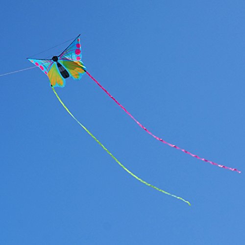 Besra Huge Colorful Butterfly Kite Single Line Easy To Fly Insect Nylon Kite With Handle & Strings (Butterfly) - Thumbnail 3