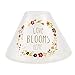 Pavilion Gift Company Love Blooms Here-Hand Painted Floral Frosted and Crackled Glass Jar Large Candle Shade