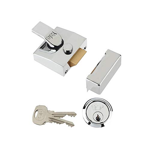 Yale B-85-CH-CH-40 Deadlocking Nightlatch, 40 mm, Chrome Finish, High Security with Automatic Deadlock