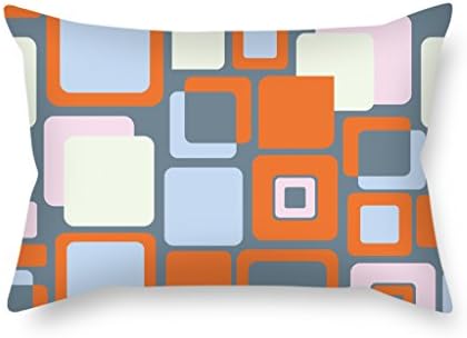 TEEA The Colorful Geometry Christmas Pillowcover Of 18 X 26 Inches / 45 By 65 Cm Decoration Gift For Bar Kids Teens Girls Deck Chair Divan Bedding (each Side)