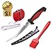 Dacodget 6.5 inches Fillet Knife Kit | Multifunctional Stainless Steel Fish Deboning and De-Scaling Knife with Sheath + Portable Knife Sharpener + Fish Bones Tweezers + BBQ Silicone Glazing Brush