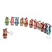STOBOK Matryoshka Russian Dolls Key Chains Nesting Doll Key Rings for Handbag Mobile Phone Backpack,Pack of 12
