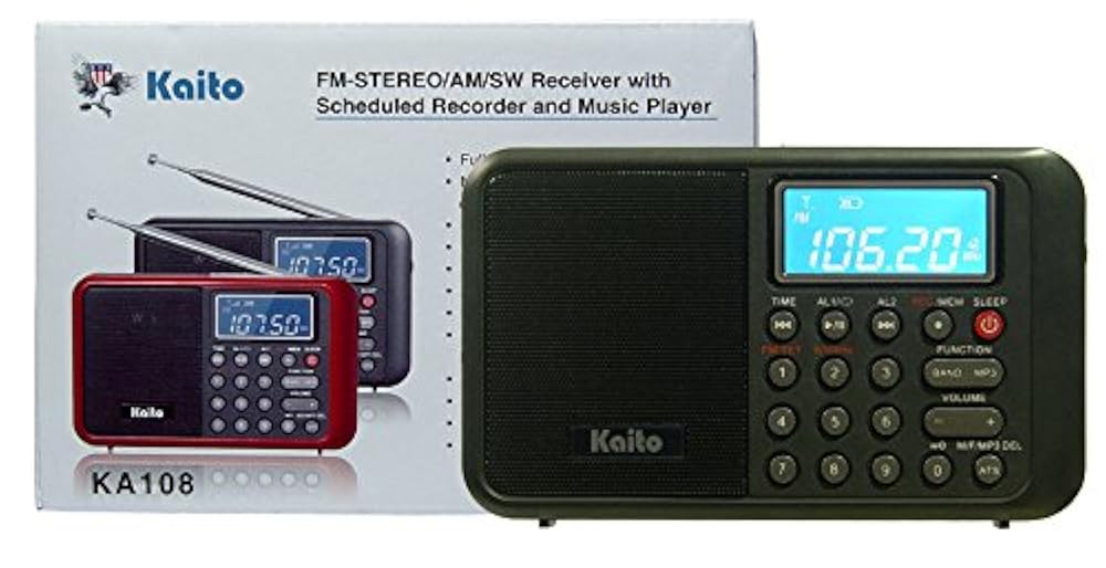 Radio Kaito ka108 Radio AM FM Onda Corta, mp3 radio Recorder - Imagen 6