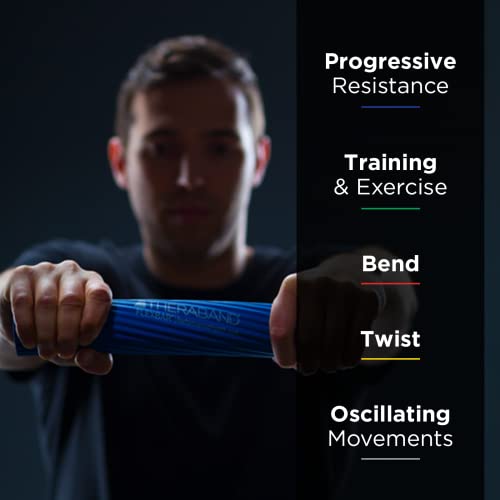 THERABAND FlexBar, Tennis Elbow Therapy Bar, Relieve Tendonitis Pain & Improve Grip Strength