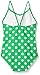 Kanu Surf Girls' Melody Beach Sport one Piece Swimsuit, Suzie Green Dot, 2T