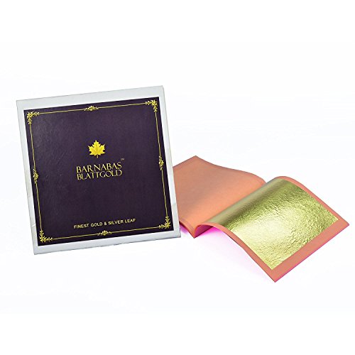 Genuine Gold Leaf Sheets 24k by Barnabas Blattgold 3.1 inches 25