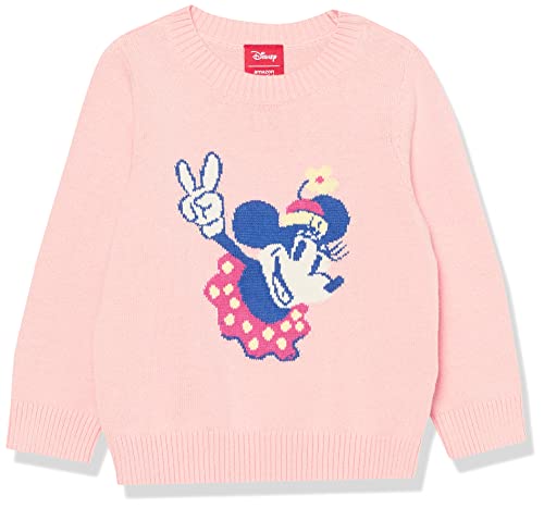 Amazon Essentials Disney | Marvel | Star Wars | Princess Mädchen Pullover mit Rundhalsausschnitt, Minnie Peace - Girls, 3 Jahre