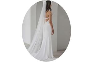 Foyte Cathedral Length Veil Bride Wedding Veils 1 Tier Bridal Long Tulle Chapel Veils for Women