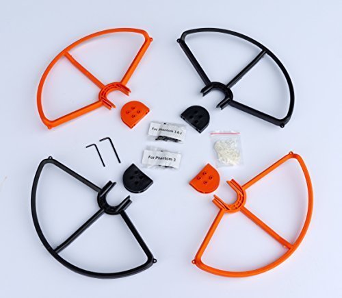 SummitlinkR-Snap-Onoff-Prop-Guards-2x-Orange--2x-Black-for-DJI-Phantom-All-Versions-Phantom-3-Professional-Adv