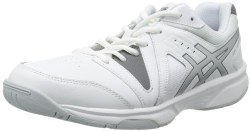 Asics Mens Gel Game Point Tennis Shoe White Charcoal Silver