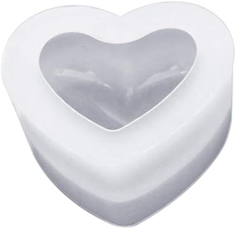 LIYUDL LIYUDL 1 Set Silicone Mold Mirror Heart Shape 3D Smooth Crafts DIY Jewelry Making Handmade Cake Fondant Epoxy Resin Molds Decoration Chocolate Tools (Large)