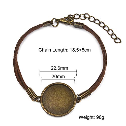 3 Braided+Bracelet+Cabochon+Adjustable+Wristband