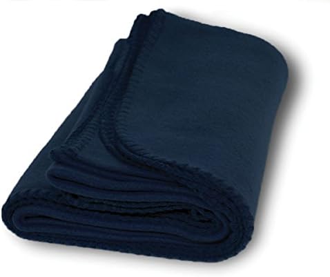 US Quality Lightweight Super Soft & Cozy Fleece Blanket – Premium Throw for Beds, Travel, Home Decor and Pets – 40x60 Inches All Season Anti-Pill Blanket (True Navy)