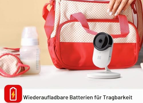 Cherish C120 Babykamera mit mobiler App, hochauflösende Babykamera, mit Zoomfunktion, Zwei-Wege-Audio