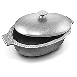 Wilton Armetale Gourmet Grillware Oval Chili Pot with Lid, 4-Quart
