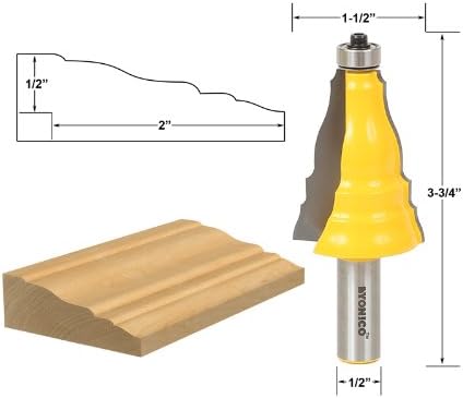 Yonico 16123 - Casing Router Bit, Cutting Height: 2" - 1/2" Shank, 1/2 Inch