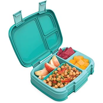 Bentgo Fresh (Aqua) - New & Improved Leak-Proof, Versatile 4-Compartment Bento-Style Lunch Box - Ideal for Portion-Control and Balanced Eating On-The-Go - BPA-Free and Food-Safe Materials
