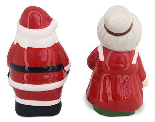 Christmas Salt and Pepper Shakers, Santa & Mrs Claus Holiday Ceramic Set, Holiday Decor, Barclay's B - //coolthings.us