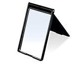 Tom David Lewis Folding Compact Mirror, Black Rectangle, For Purse or Pocket.