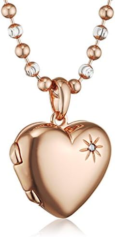 Hot Diamonds DP496 Ladies Memoirs Rose Gold Plated Necklace with Heart Locket Pendant