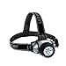 LifeSaverTools Water Resistant Headlamp with 7 Intense Bright LED Lights. 3 Power Levels with Mold & UV Resistant Adjustable "Anti Choke" Headband. 100% Money Back Guarantee