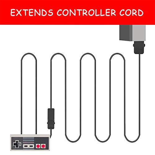 image for CZHOON Extension Cable for SNES/NES and Wii Controller, 3M/10ft(2 Pack
