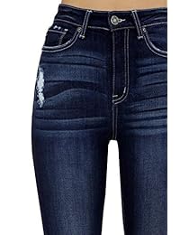 Pantalones vaqueros para dama de alta altura destruidos