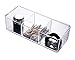 Storage Bathroom Acrylic Vanity Organizer Tray with 3 Compartments Without Lid Choice Fun