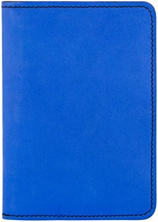US Leather Passport Holder - Travel Case Wallet - Documents Organizer - Cover (Light Blue, Wallet)