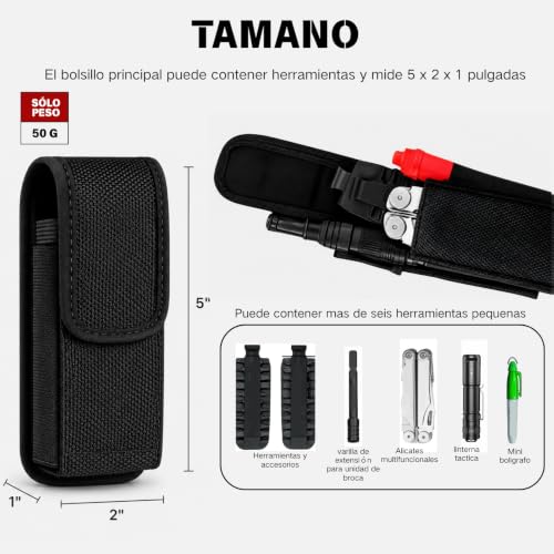 GFHTVD Funda para Navaja, Funda Multiherramienta para Cuchillo, Compatible con Leatherman, Victorinox, Gerber y Otras multiherramientas de hasta 4.5 Pulgadas, Apto para Uso Diario y al Aire Libre