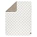 Trend Lab Gray Stag Head Flannel and White Faux Shearling Baby Blanket, 30 in x 40 in