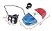 Bicycle Police Sound Lights Bike LED Light Electronic Horn Siren Horn Bell, 6 LED Light 4 Sounds Trumpet Cycling Horn Bell, Police Siren Warning Safety Light, Waterproof Bicycle Lights Accessories