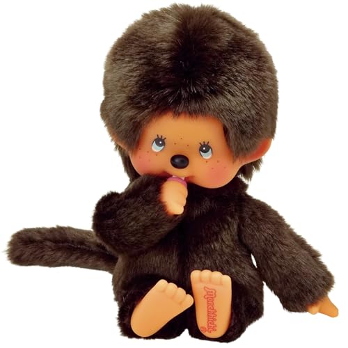 Bandai Monchhichi 84637 Original Plush Monkey from the 80s - Soft Plush 20 cm for Children and Adults - Childrens Toy 2 Years and Above