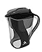 Naples Naturals - AOK109-BLK-02 109X2 Alkaline Water Pitcher - Removes Chlorine and Contaminants Plus Increases pH (Black), Model 109 (with Extra Filter)