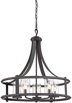 DESIGNERS FOUNTAIN87585-APW 25.25in H Palencia 5-Light Chandelier, Artisan Pardo Wash