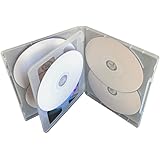 TodoMedia 14mm Clear 6 Disc DVD Case for CD & DVD Discs, 14mm DVD Clear Color Case for 6 Disc Capacity & Swing Tray (1 Piece)