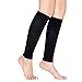 TOFLY® Calf Compression Sleeve for Men & Women, 1 Pair, Footless Compression Socks 20-30mmHg for Leg Support, Shin Splint, Pain Relief, Swelling, Varicose Veins, Maternity, Nursing, Travel, Black XL