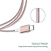 USB Type C Cable, Nekteck Nylon Braided USB-C to USB Type A Male Data & Charging Cord 56k ohm resistor 3.3ft for for Macbook 12 Inch, Galaxy S8/ S8 Plus/ LG G5/G6, Google Pixel/ Pixel XL More, Pink