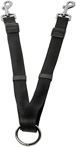 Head Tilt Double Dog Leash-Black Pet Leashes, One Size