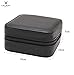 JL LELADY JEWELRY Small Jewelry Box Organizer Mini Travel Jewelry Boxes Case, Portable Faux Leather Jewelry Organizer Boxes Storage Case for Women Girls (Black)